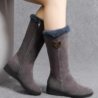 Annalise | Fur-Trimmed Mid-Calf Winter Boots 4