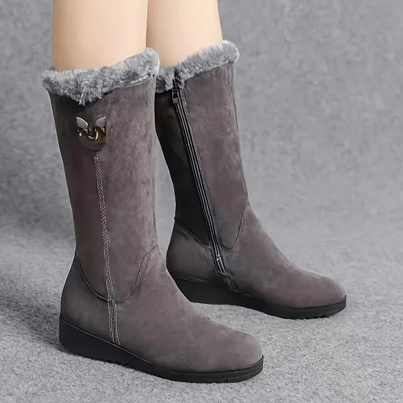 Annalise | Fur-Trimmed Mid-Calf Winter Boots 7