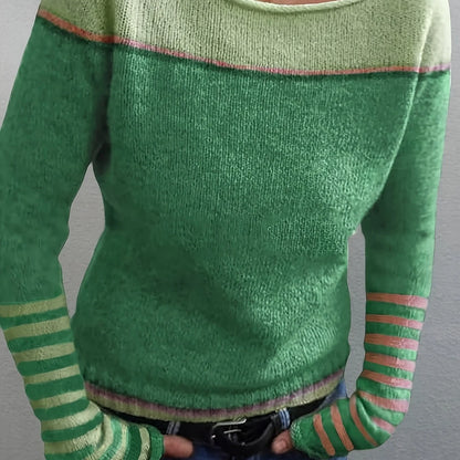 Annika | Colour-Block Boat Neck Sweater 10