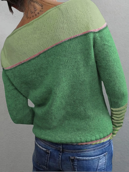 Annika | Colour-Block Boat Neck Sweater 5