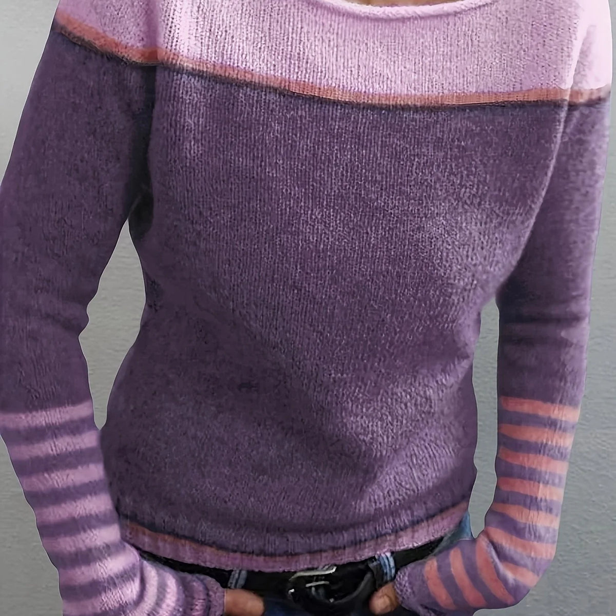 Annika | Colour-Block Boat Neck Sweater 9