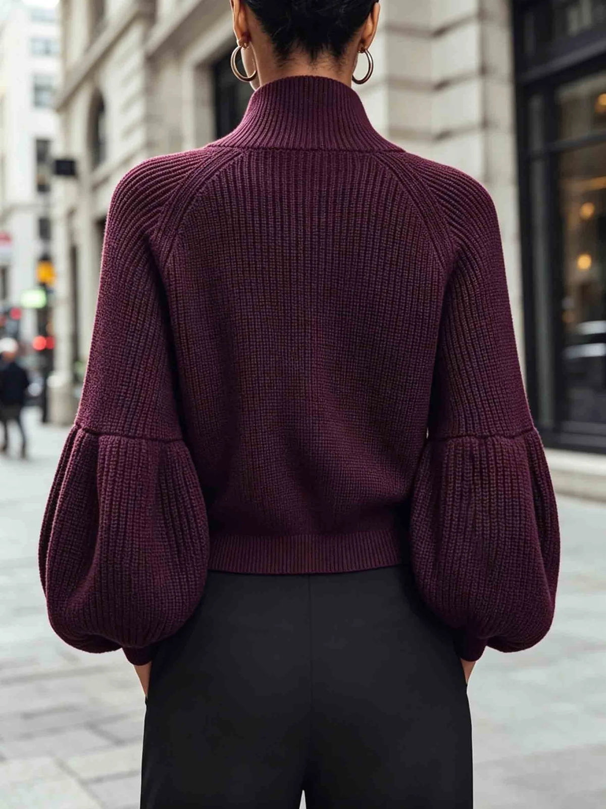 Anthea | Cropped Zip-Up Cardigan with High Collar 3