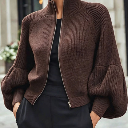 Anthea | Cropped Zip-Up Cardigan with High Collar 6
