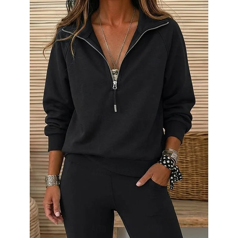Anthea | Relaxed Quarter-Zip Pullover for Women 3