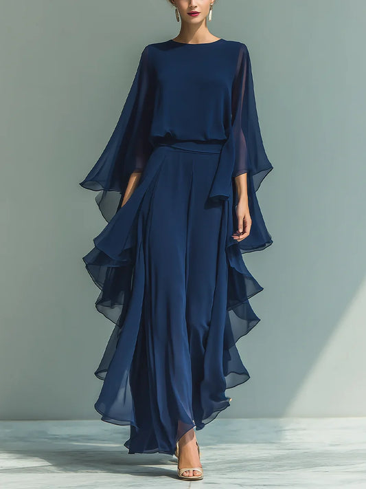Beatrice | Women's Elegant Chiffon Two-Piece Set 0