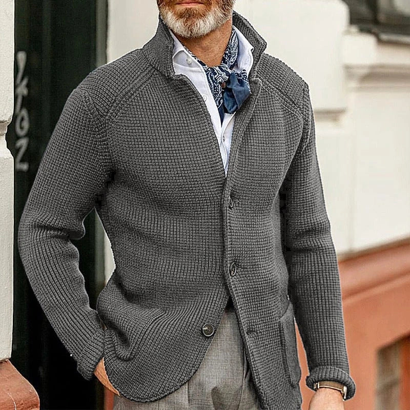 Benno | Men's Cardigan Green Classic Fit Soft Fabric 3