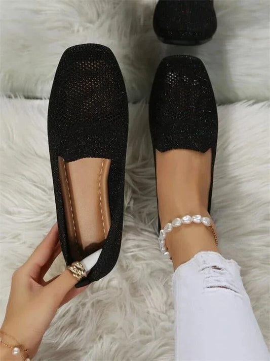 Black Loafers Women | Elegant Comfortable Slip-On Shoes 0