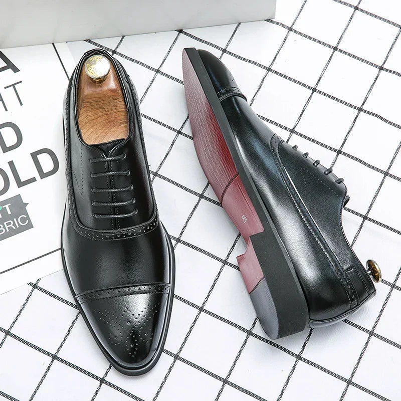 Black Oxford Shoes | Men's Classic Premium Leather 0