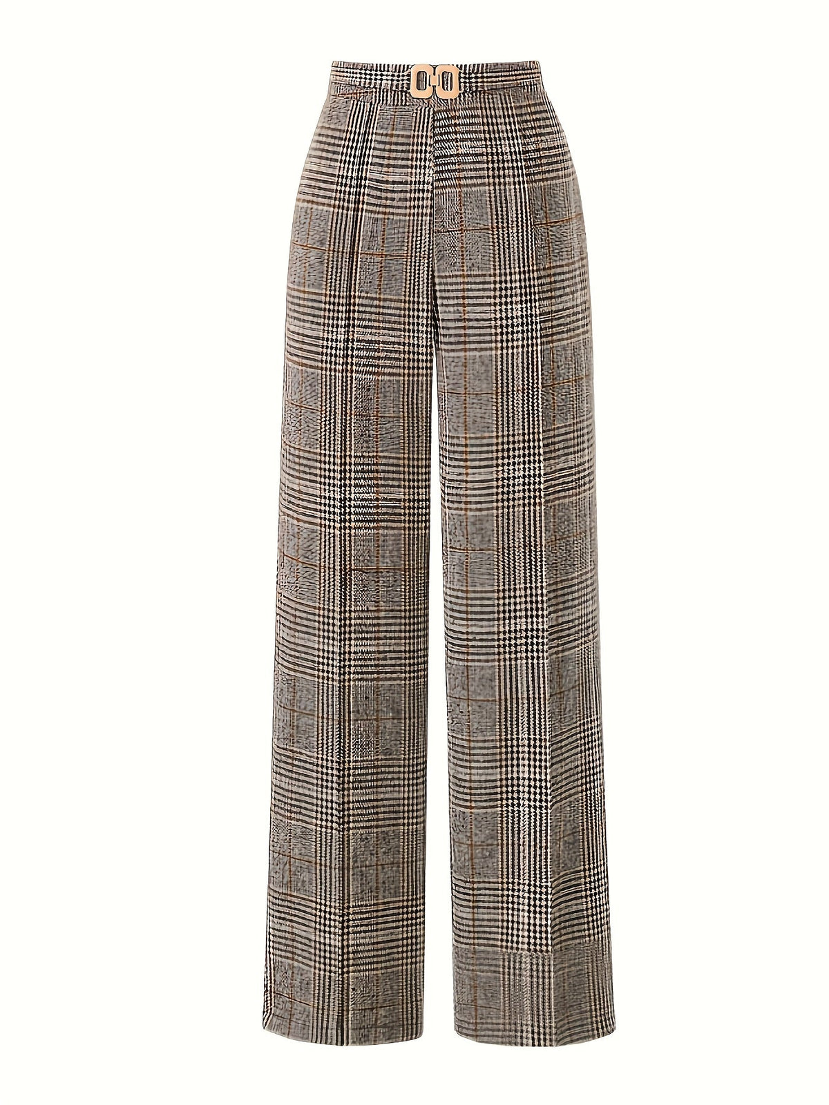 Blythe | Women's Tailored Checked Wide Leg Trousers 1