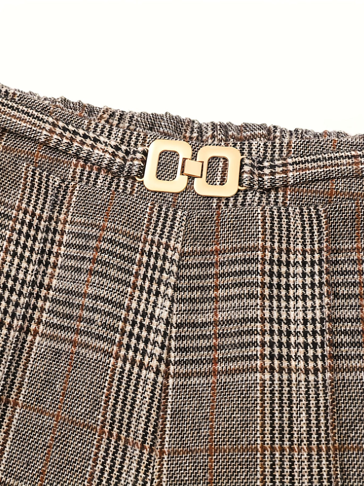 Blythe | Women's Tailored Checked Wide Leg Trousers 3