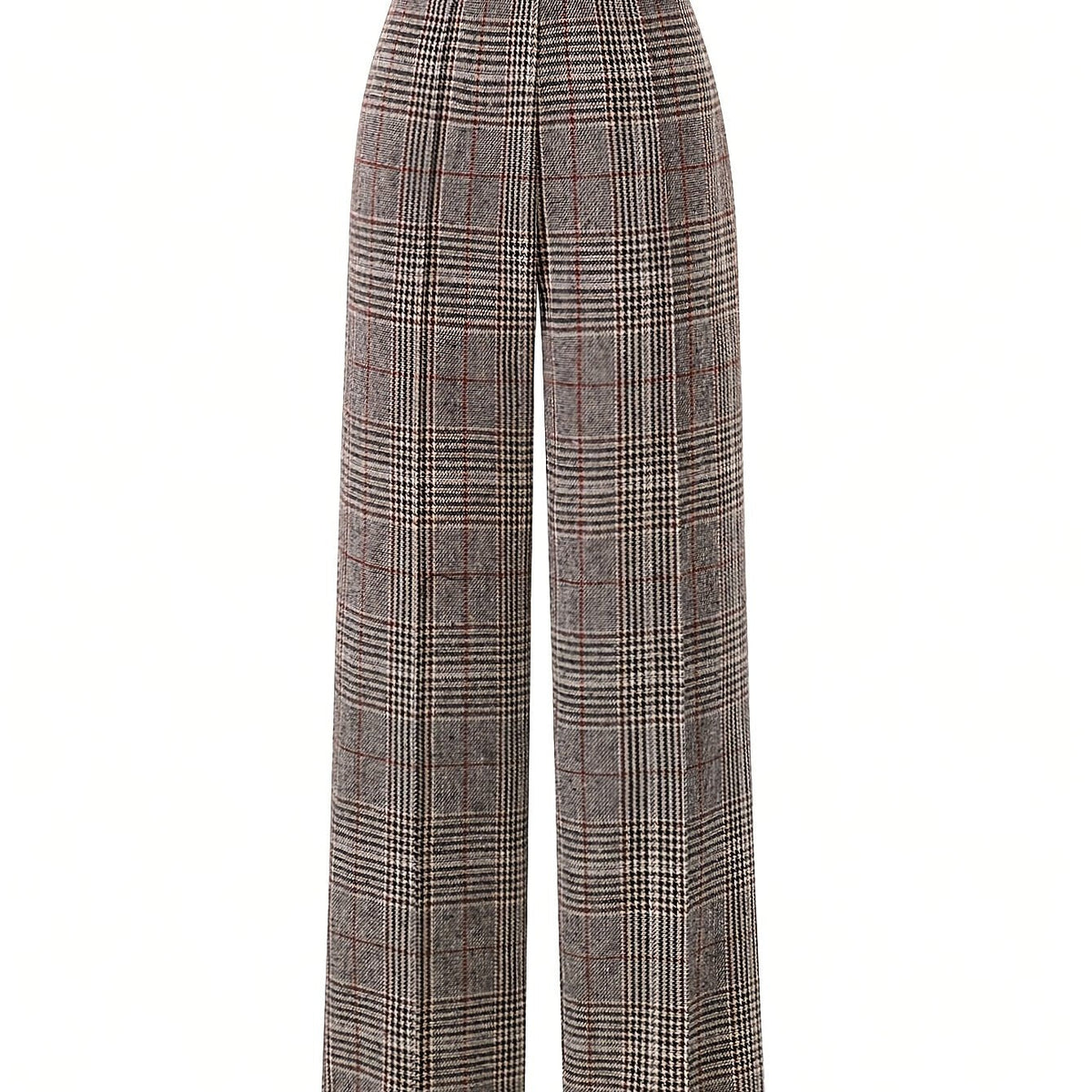 Blythe | Women's Tailored Checked Wide Leg Trousers 9