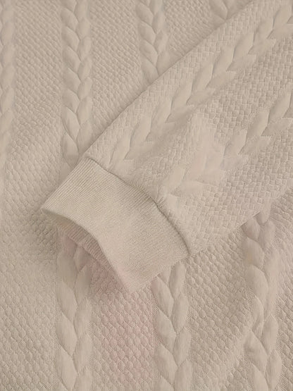 Brennan | Textured High-Neck Sweatshirt for Women 4