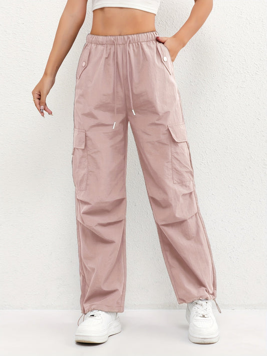 Brooklyn | Women's Wide Leg Cargo Pants with Drawstring 0
