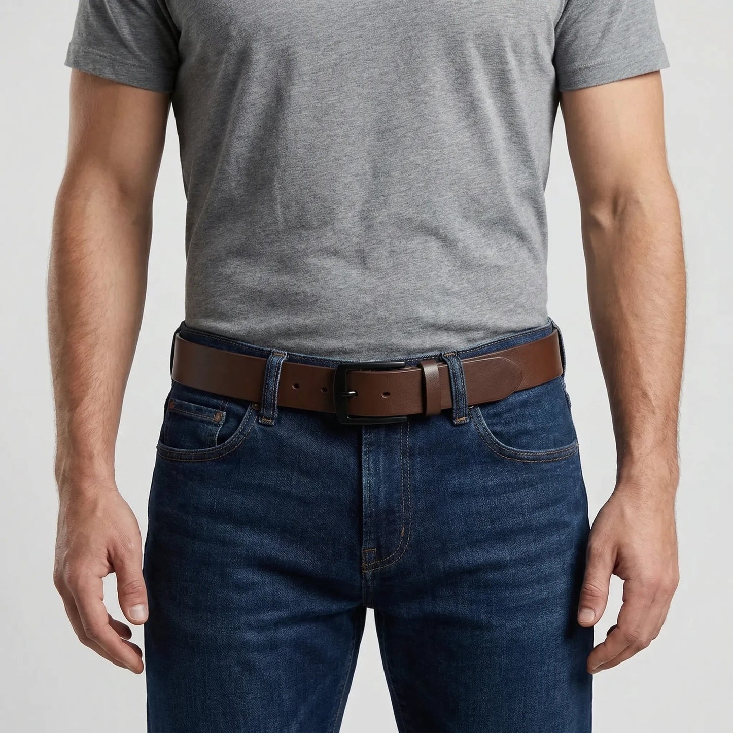 Brown Wide Waist Belt for Women | Unisex Everyday Leather Belt 1