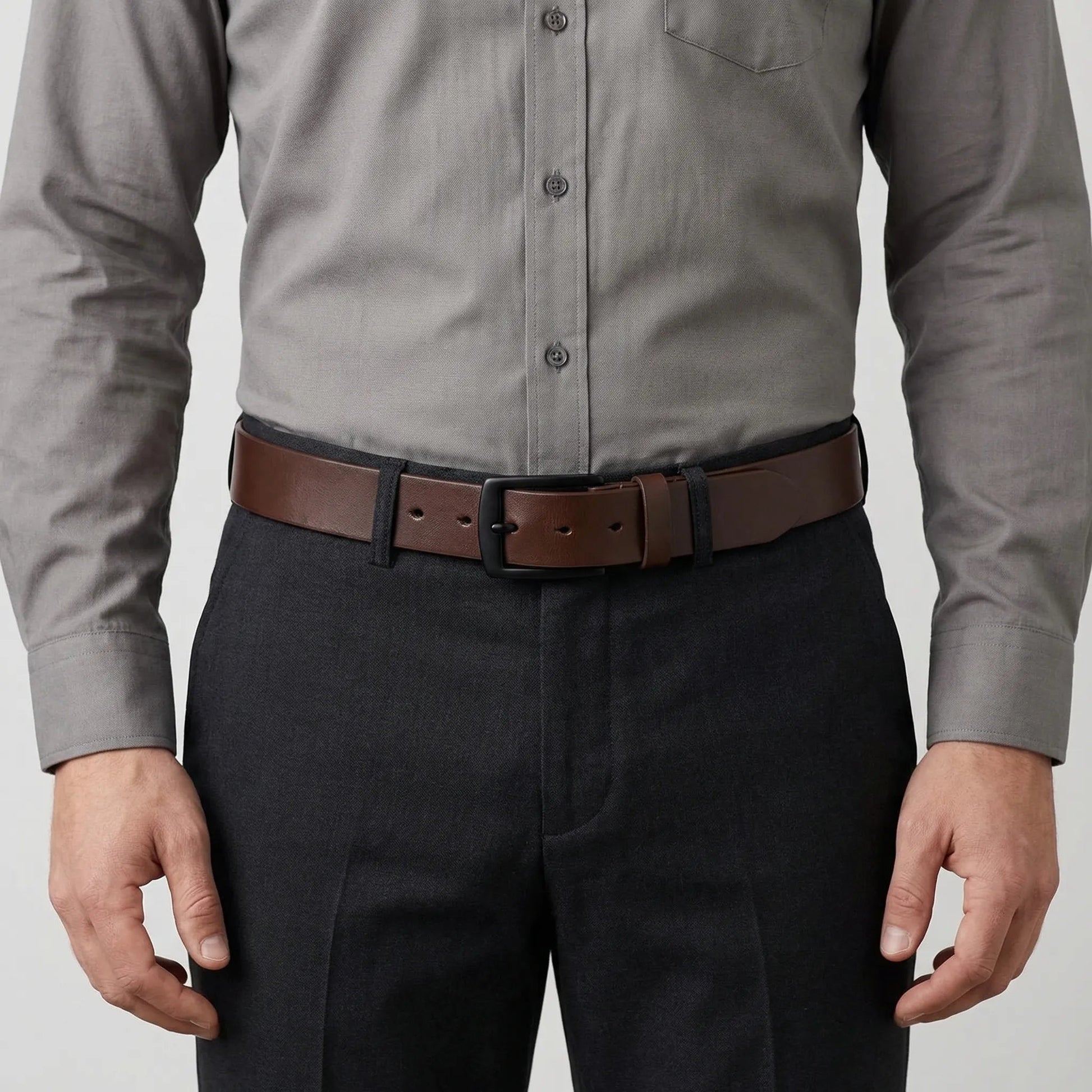 Brown Wide Waist Belt for Women | Unisex Everyday Leather Belt 11