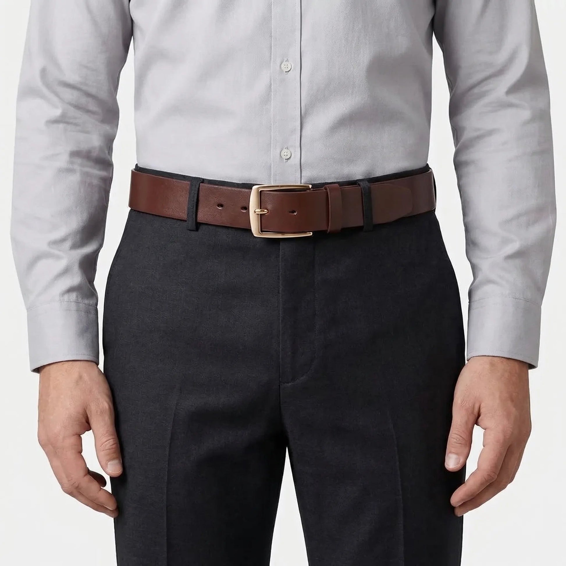 Brown Wide Waist Belt for Women | Unisex Everyday Leather Belt 9