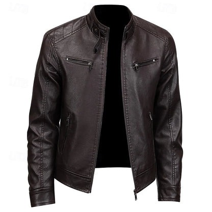 Caleb | Stand-Collar Moto Jacket 0