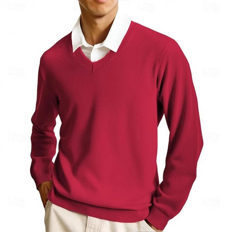 Carter | Men's V-Neck Sweater Soft Knit 11