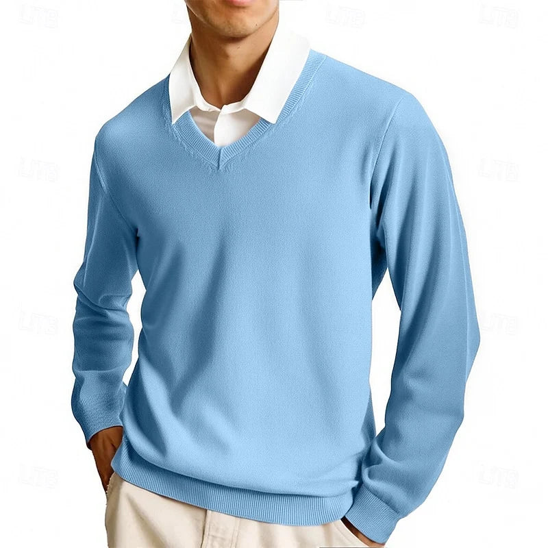 Carter | Men's V-Neck Sweater Soft Knit 4