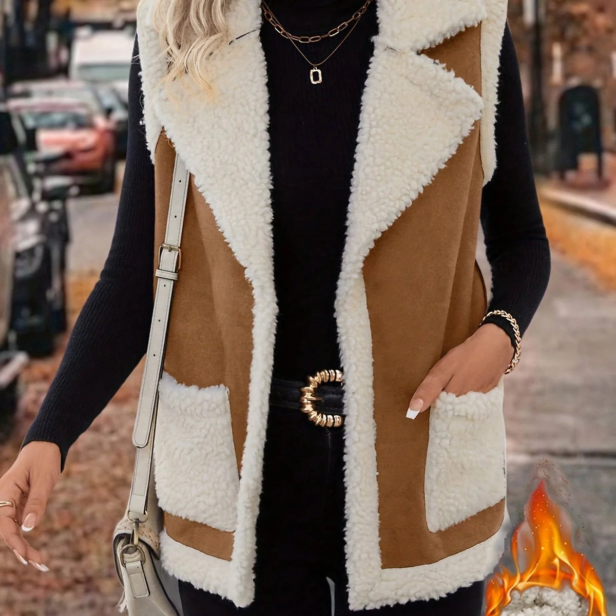 Cecily | Cosy Lined Lapel Gilet 0