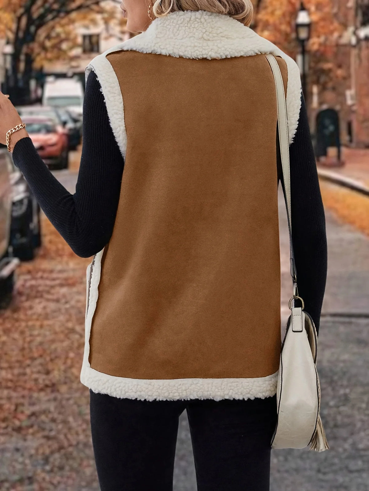 Cecily | Cosy Lined Lapel Gilet 1