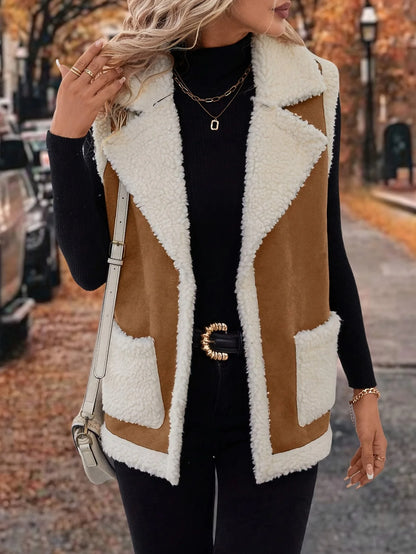 Cecily | Cosy Lined Lapel Gilet 2