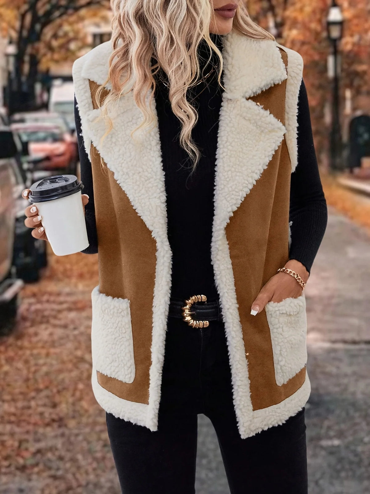 Cecily | Cosy Lined Lapel Gilet 3