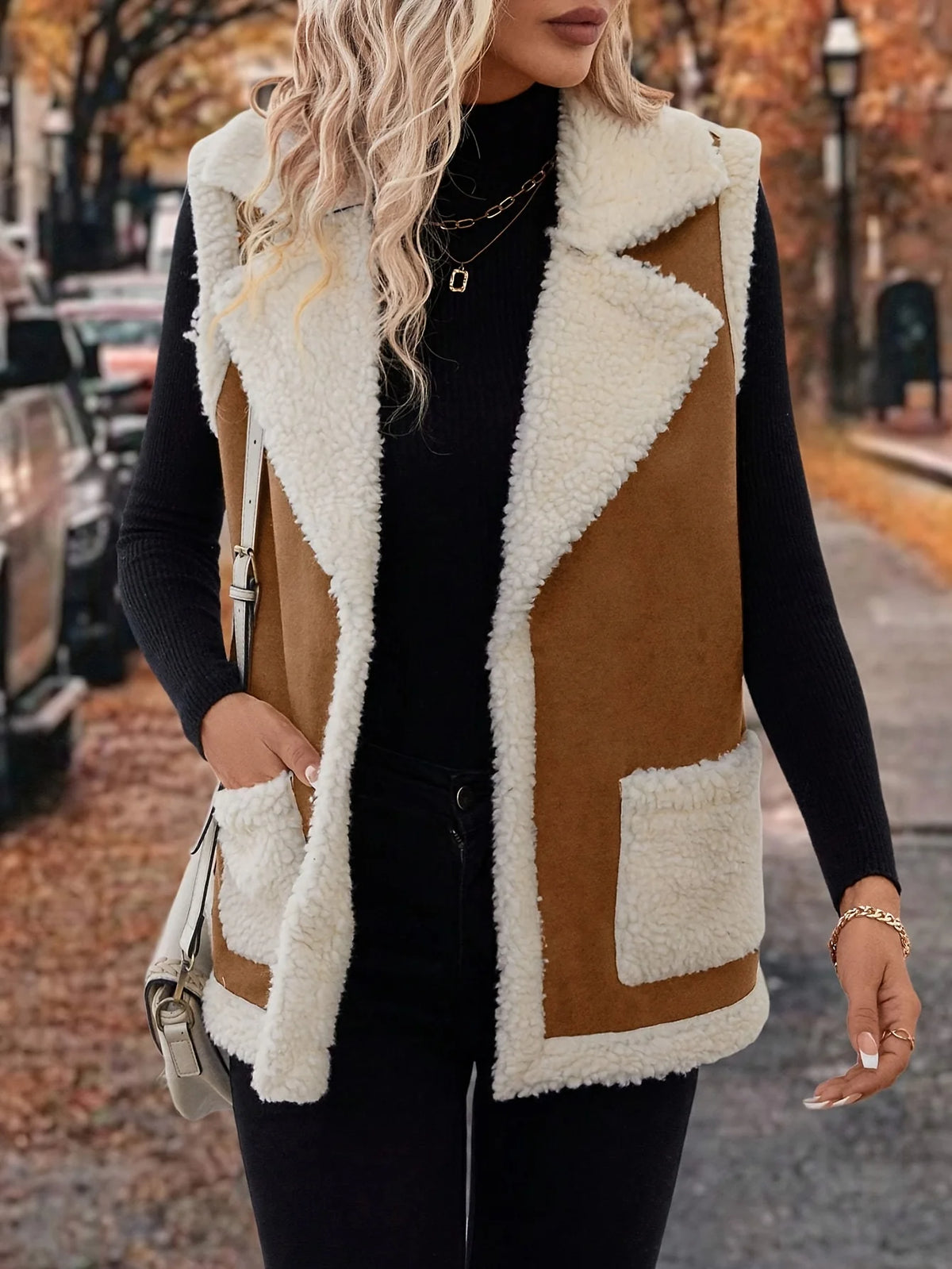 Cecily | Cosy Lined Lapel Gilet 4
