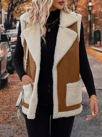 Cecily | Cosy Lined Lapel Gilet 4