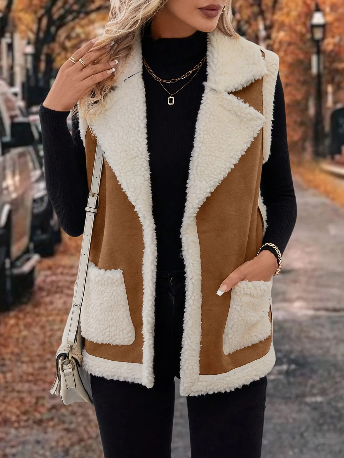 Cecily | Cosy Lined Lapel Gilet 5