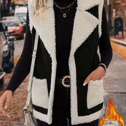 Cecily | Cosy Lined Lapel Gilet 6