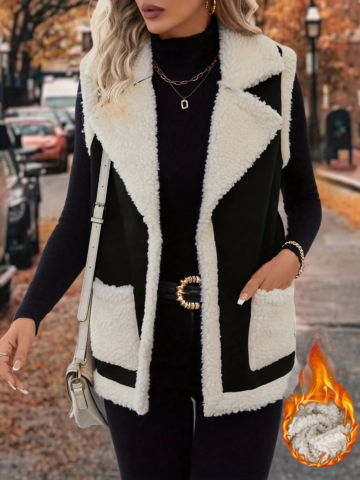 Cecily | Cosy Lined Lapel Gilet 7