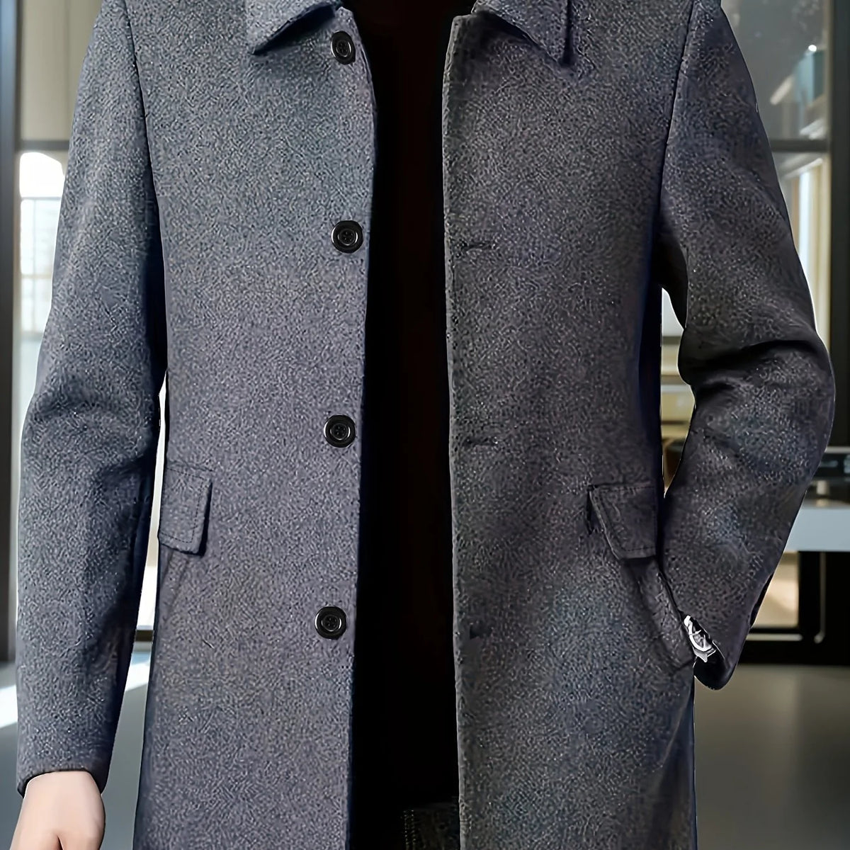 Cedric | Tailored Single-Breasted Overcoat Men 0