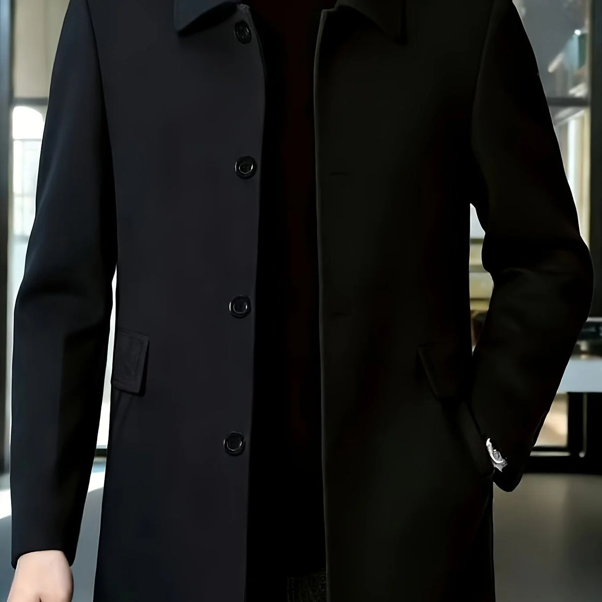 Cedric | Tailored Single-Breasted Overcoat Men 11