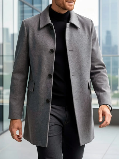 Cedric | Tailored Single-Breasted Overcoat Men 5