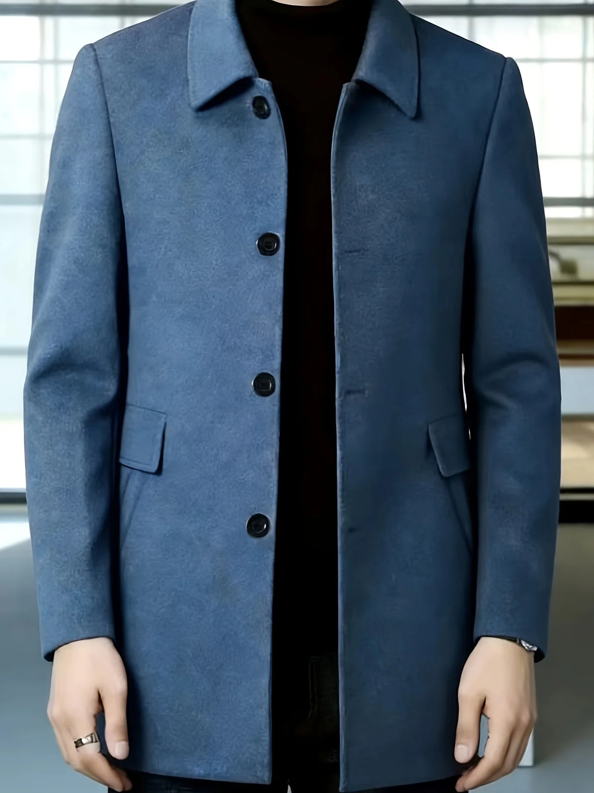 Cedric | Tailored Single-Breasted Overcoat Men 8