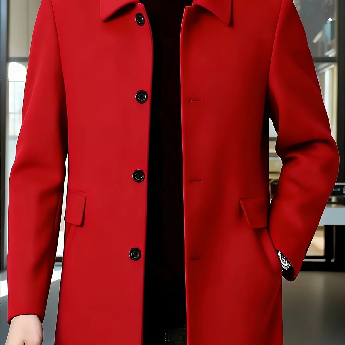 Cedric | Tailored Single-Breasted Overcoat Men 9