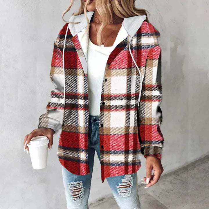 Checked Wool Coat | Women's Autumn Outerwear 0