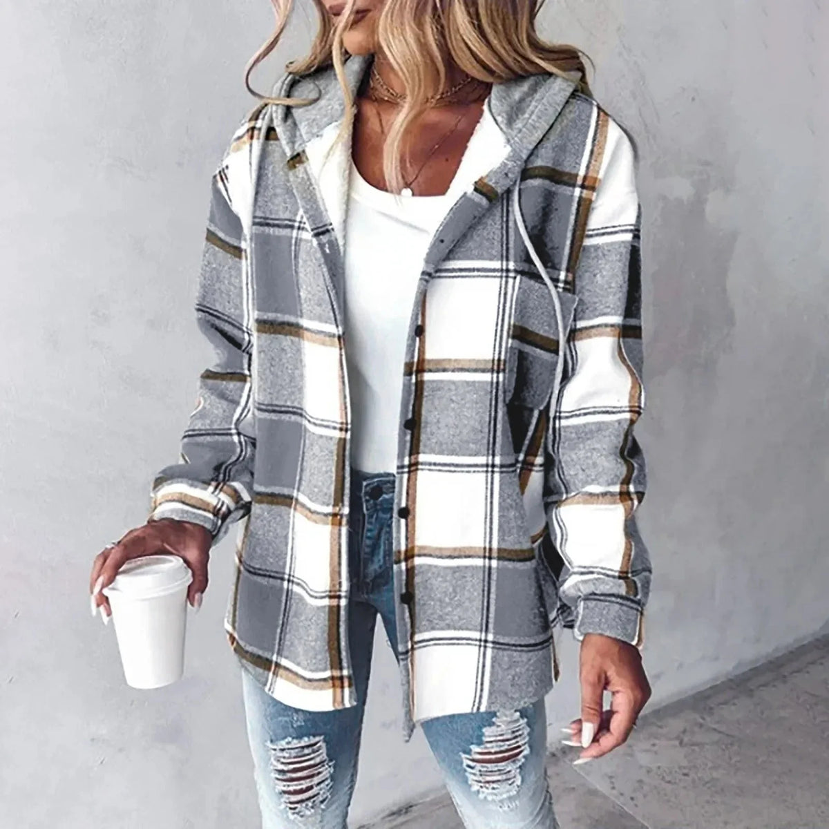 Checked Wool Coat | Women's Autumn Outerwear 1