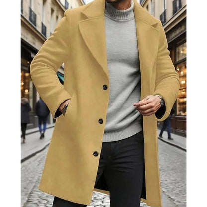 Chester | Men's Long Wool Overcoat Black 10