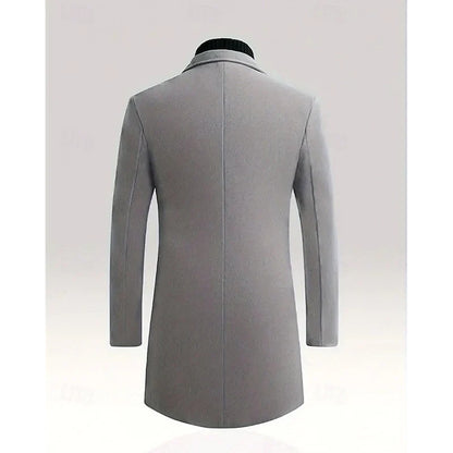 Chester | Men's Long Wool Overcoat Black 4
