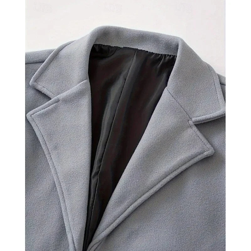 Chester | Men's Long Wool Overcoat Black 5