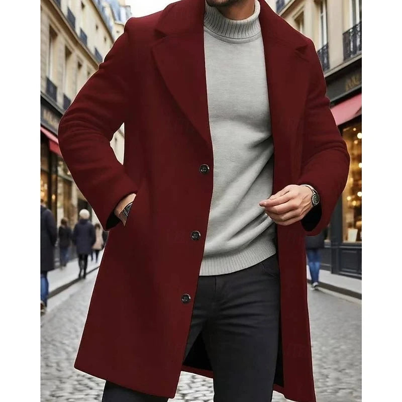 Chester | Men's Long Wool Overcoat Black 9