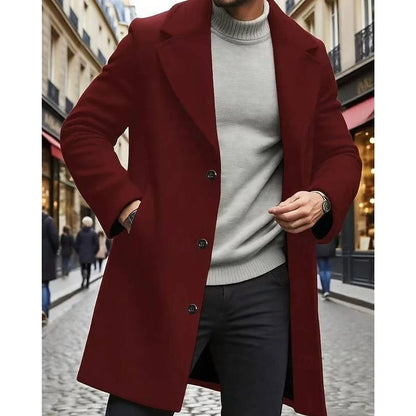 Chester | Men's Long Wool Overcoat Black 9