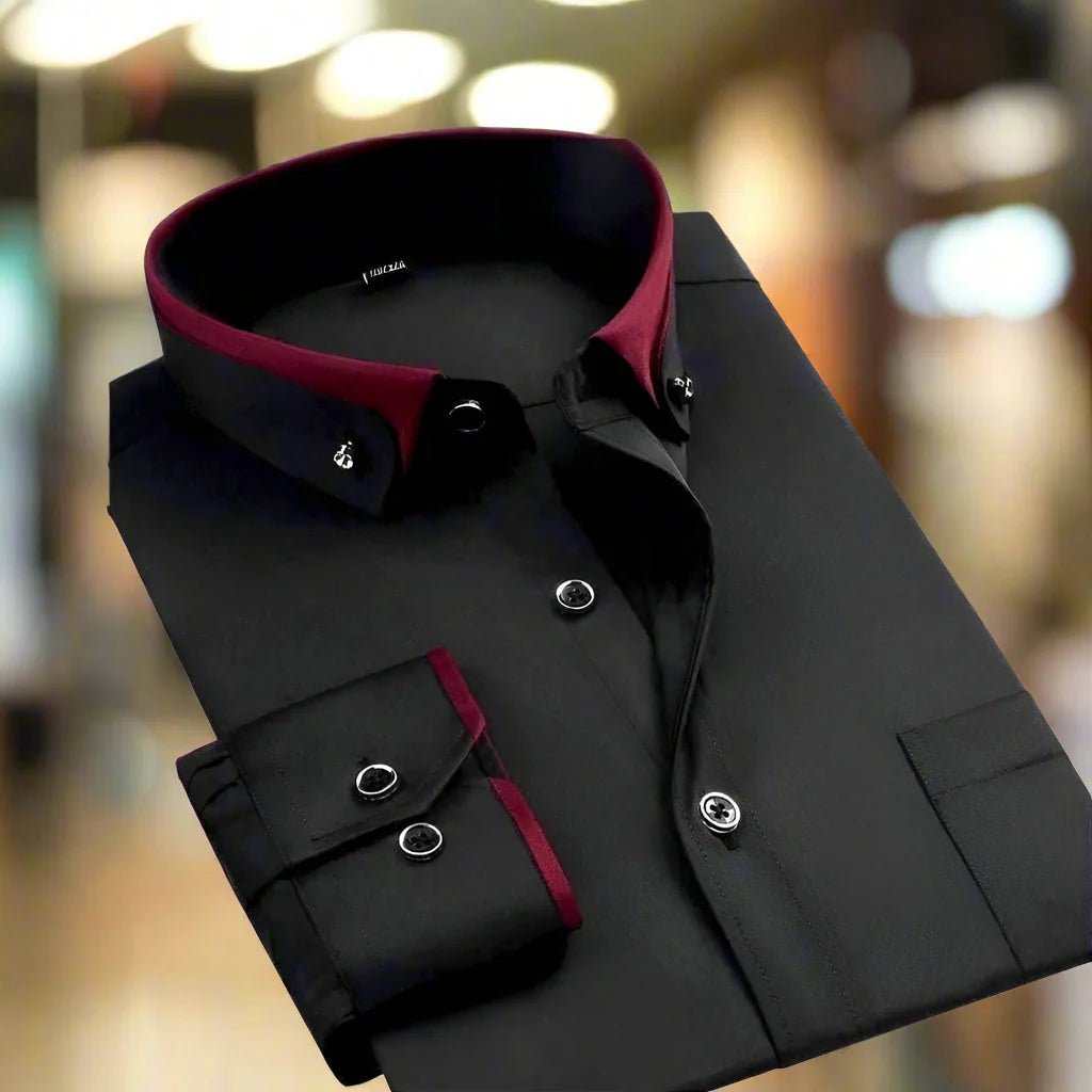 Classic Long-Sleeve Men's Shirt | Tailored Fit Smart Casual 0
