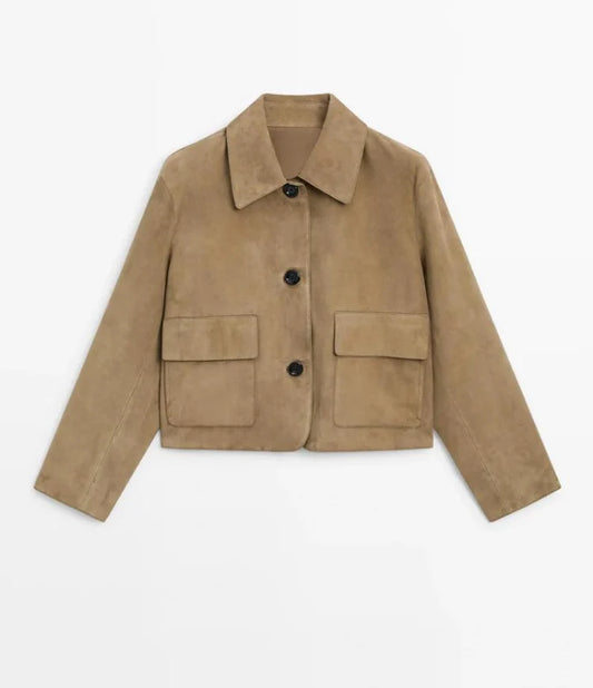 Classic Suede Jacket | Women's Jacket Casual Outerwear 0