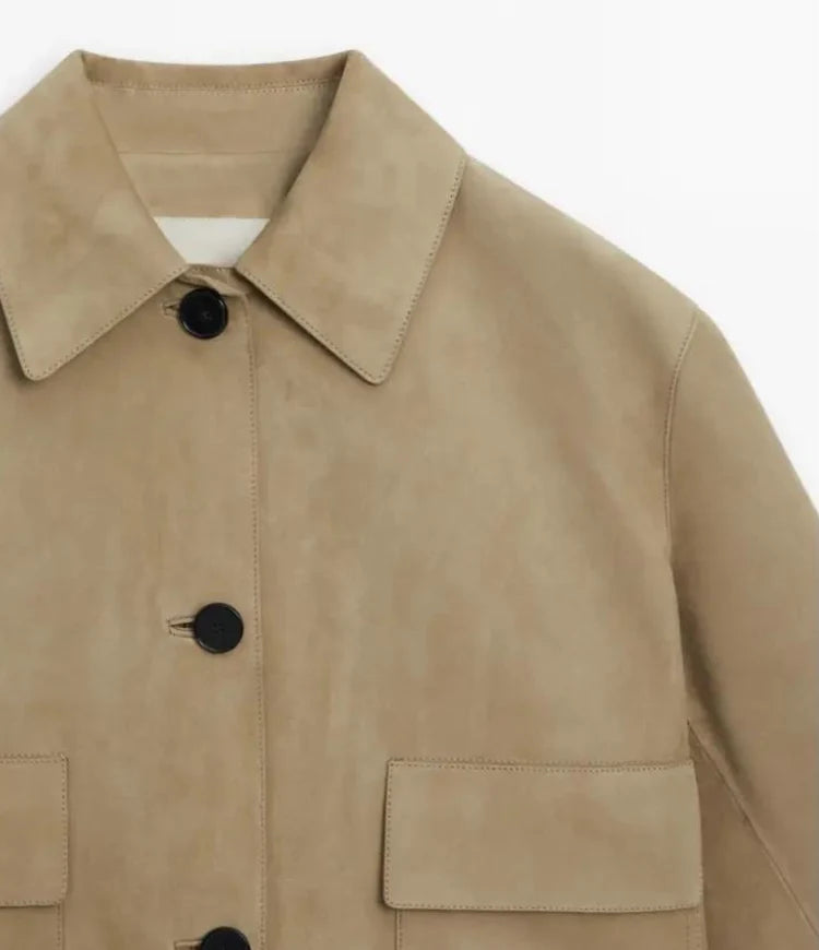 Classic Suede Jacket | Women's Jacket Casual Outerwear 4