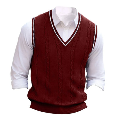 Clive | Cable-Knit V-Neck Sweater Vest 5
