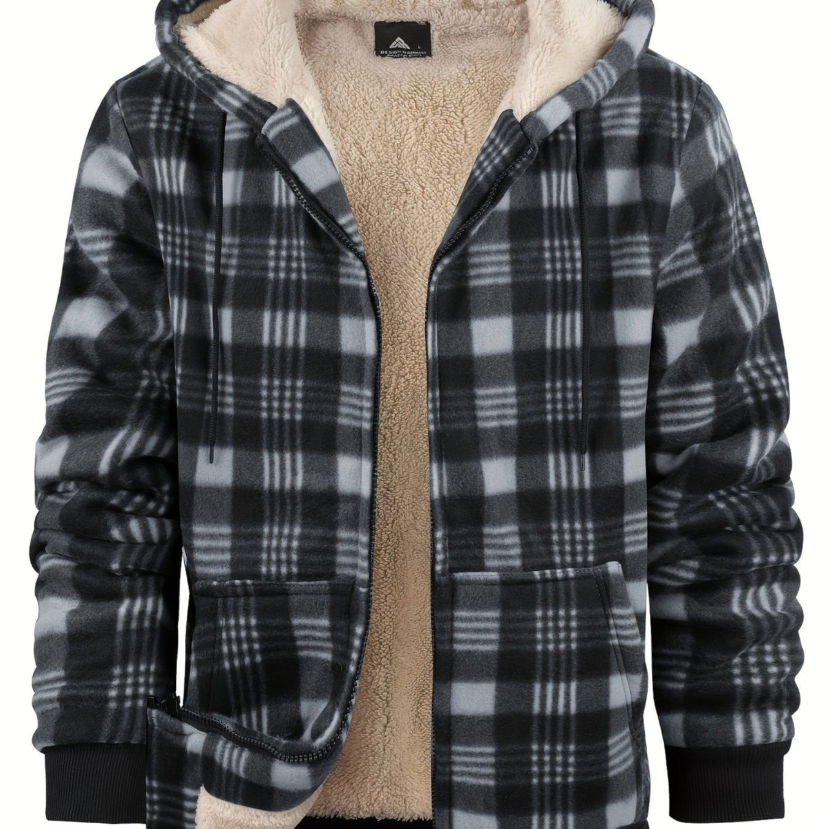 Colton | Men's Hooded Flannel Shirt Jacket with Sherpa Lining 10
