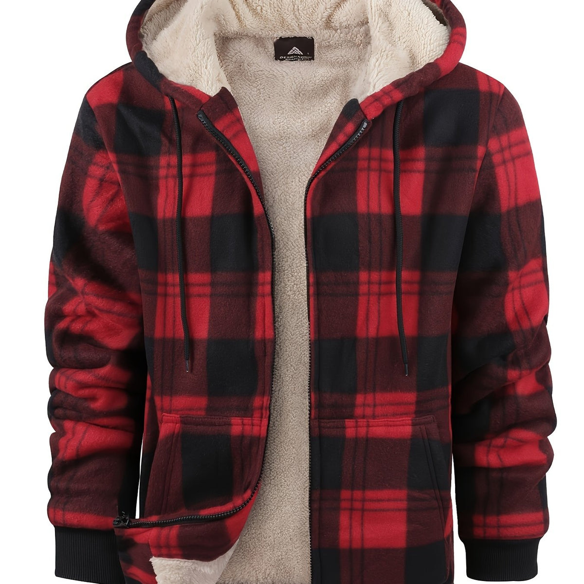 Colton | Men's Hooded Flannel Shirt Jacket with Sherpa Lining 11